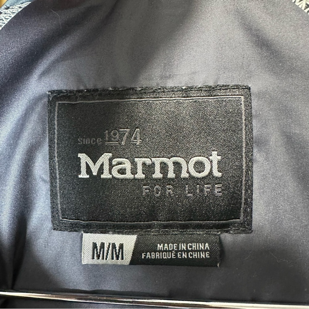 Marmot 700 Fill Down Knit Sleeves Zip Front Puffer Jacket, 700 down fill. - Picture 5 of 7